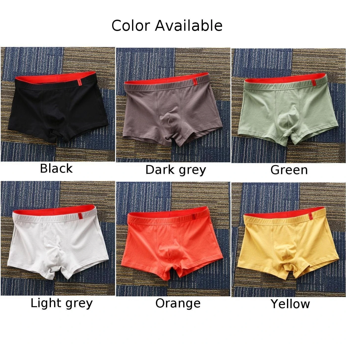 Men's Boxers Breathable and Elastic Comfortable Cotton Underwear Suitable for All Seasons Solid Pattern Design - Image 2