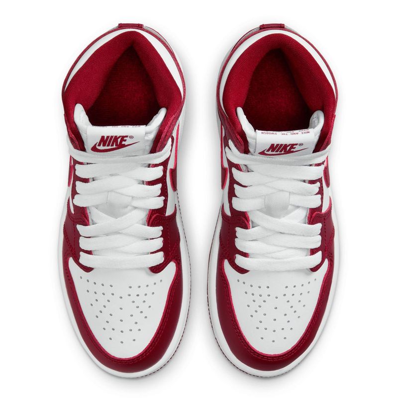 Little Kid's Jordan 1 Retro High OG "Artisanal Red" Wht/Red (FD1412 160) - Image 5
