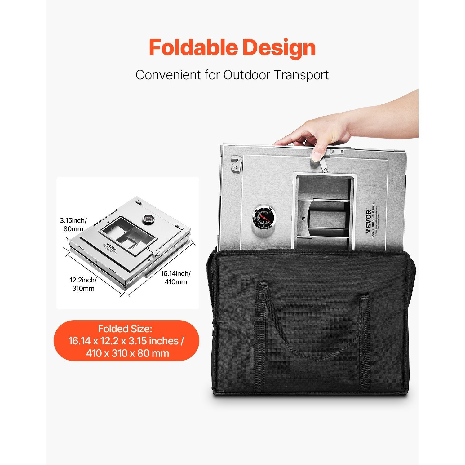 Foldable Camping Oven Stainless Steel Portable Camping Stove 3 Tier Grill - Image 8