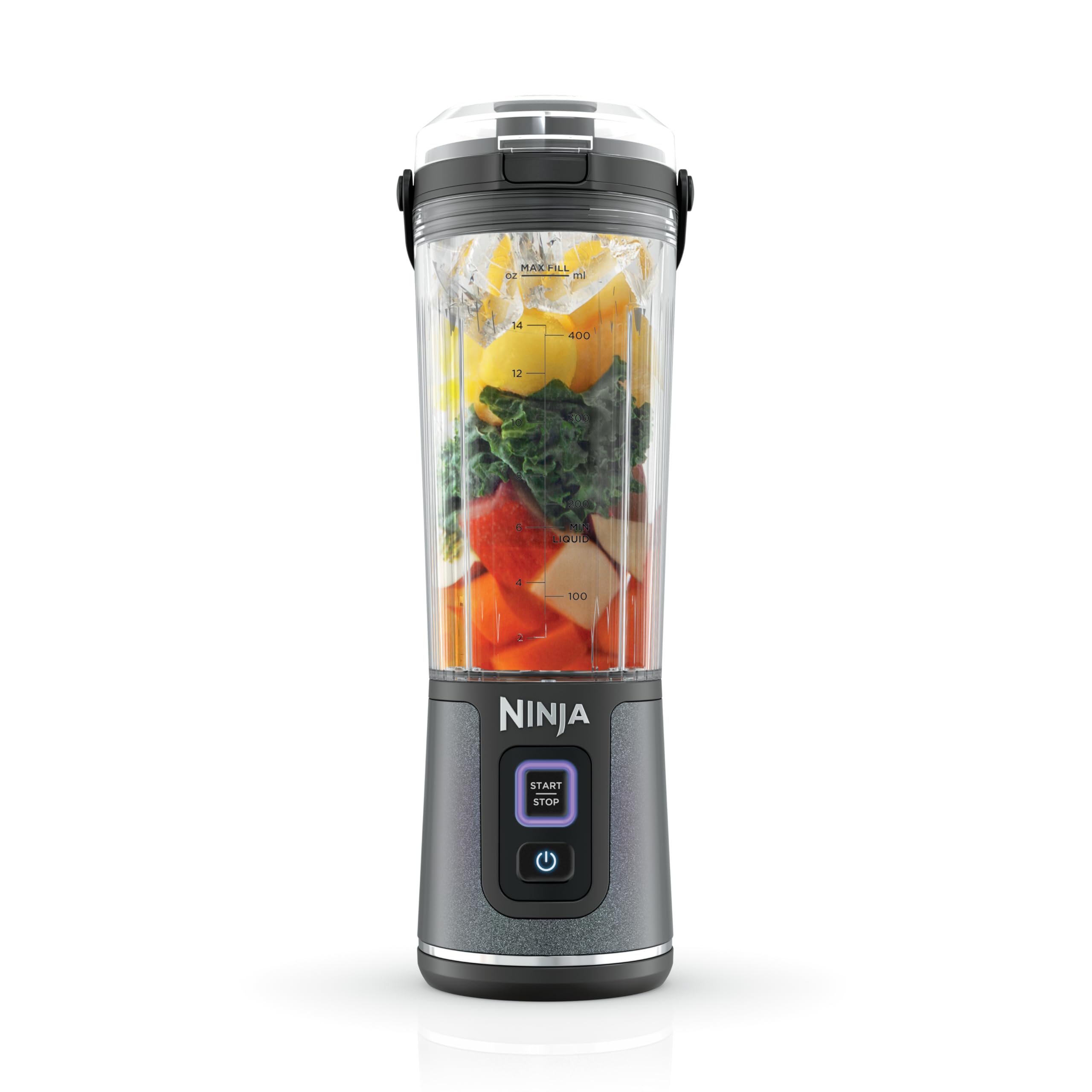 Ninja Blast Portable Blender, Cordless, 18oz. Vessel, Personal Blender for Shakes & Smoothies, BPA Free, Leakproof Lid & Sip Spout, USB-C Rechargeable, NAVY/SILVER, BC1555NV (Renewed) - Image 8