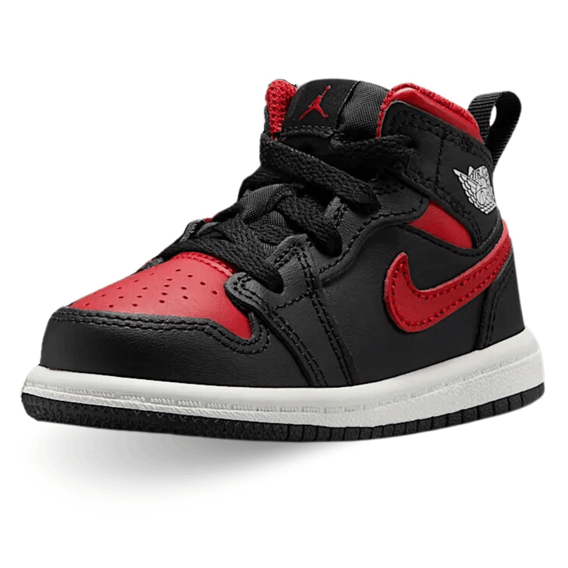 Jordan Baby Toddler Air Jordan 1 Mid Basketball Shoes Black Red - Image 2