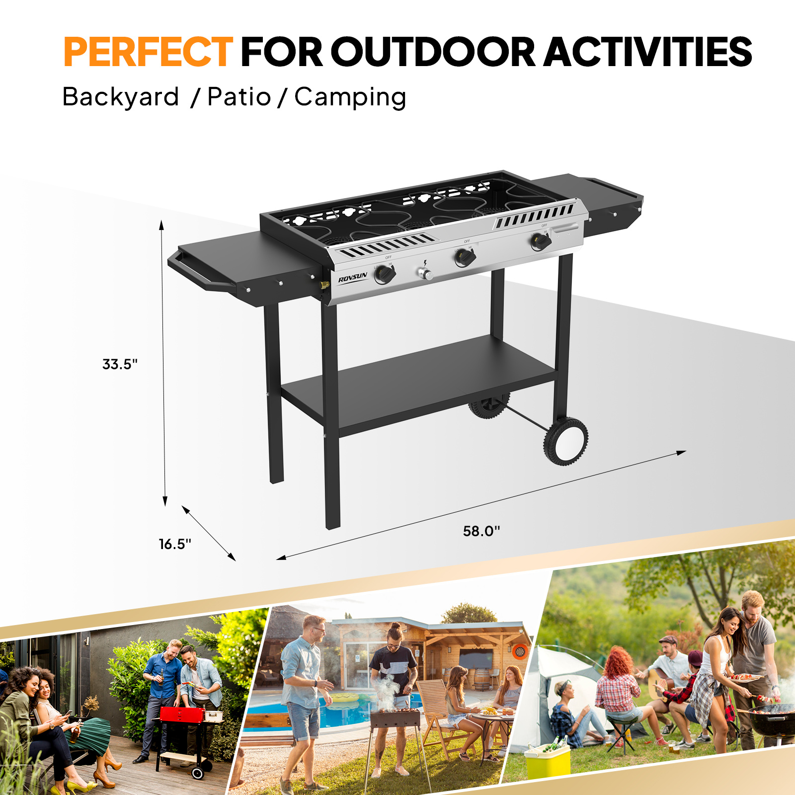 2 Burner Outdoor Propane Gas Stove with Auto-ignition, Regulator & Shelf, 150, 000 BTU Powerful Stand Cooker for Backyard Patio Cooking Home Brewing Canning Turkey Frying - Image 21