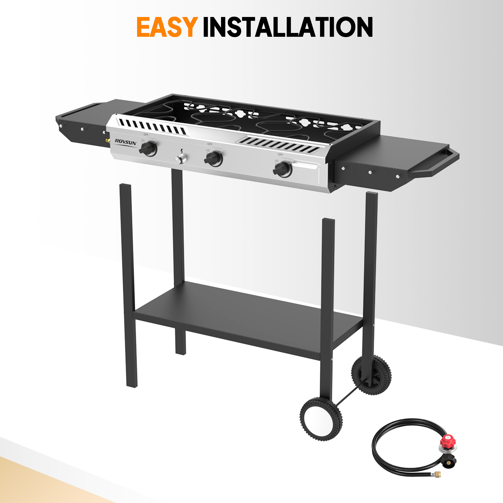 2 Burner Outdoor Propane Gas Stove with Auto-ignition, Regulator & Shelf, 150, 000 BTU Powerful Stand Cooker for Backyard Patio Cooking Home Brewing Canning Turkey Frying - Image 19