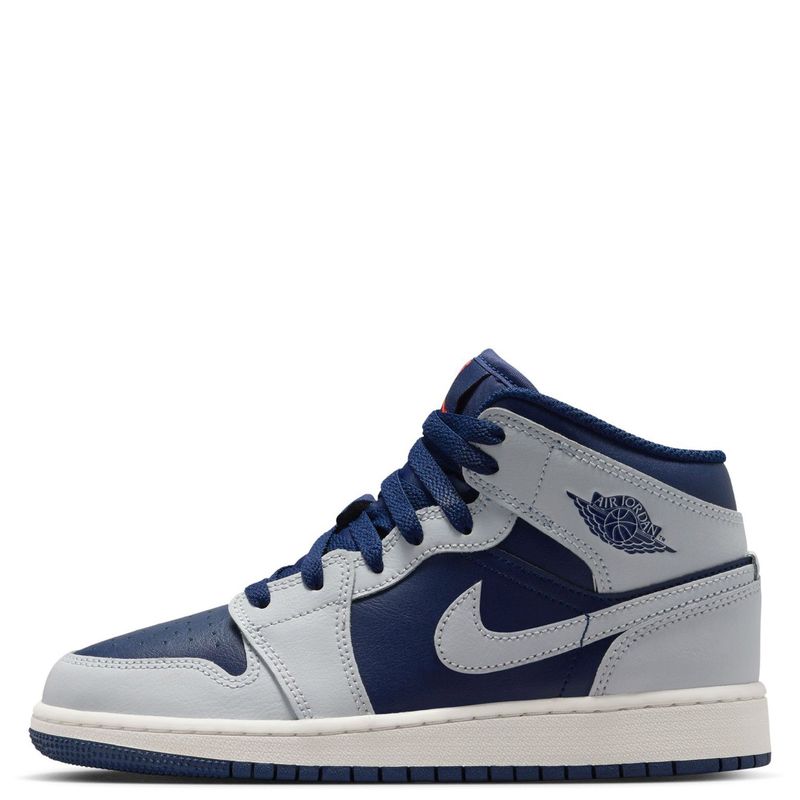 Big Kid's Jordan 1 Mid Blue Void/Pure Platinum (DQ8423 403) - Image 3