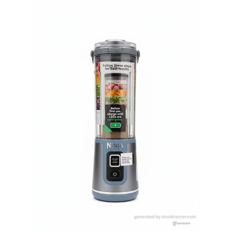 Ninja Blast Portable Blender, Cordless, 18oz. Vessel, Personal Blender for Shakes & Smoothies, BPA Free, Leakproof Lid & Sip Spout, USB-C Rechargeable, NAVY/SILVER, BC1555NV (Renewed) - Image 10