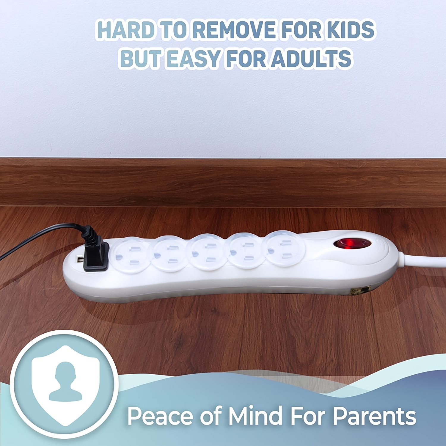 10/20/30/40/50pcs Outlet Covers Baby Proofing Safety Child Secure Electric Plug Protectors with Hidden Handle Square Socket Covers for Electrical Outlets Baby Safety Plug Covers for Kids Toddler Protection - Image 9