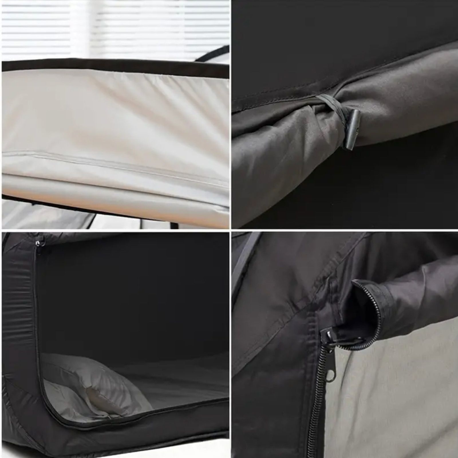 Camping Private Tent, 2-Door Tent Breathable And Shading Home Comfortable Easy Setup Enclosed Shelter Portable Mattress Double-Door Tent Reinforced Seams Shading Outdoor Camping Tent, Suitable for Indoor And Outdoor, Avoiding Mosquito Bites - Image 9