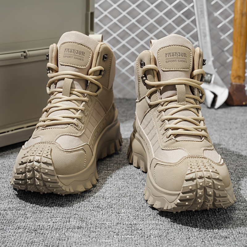 Autumn New High-Top Large-Size Hiking Boots, Comfortable Thick-Soled Lightweight Casual Walking Shoes, Suitable for All-Season Daily Outdoor Sports, Walking, Travel, Hiking, and Camping Gear - Image 2