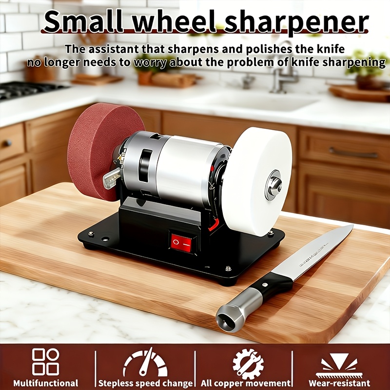 Mini Electric Drum Sander with Variable Speed-Compact Knife Sharpener And Polisher for Knife Making, Woodworking And Metalworking, And Crafts - Image 6