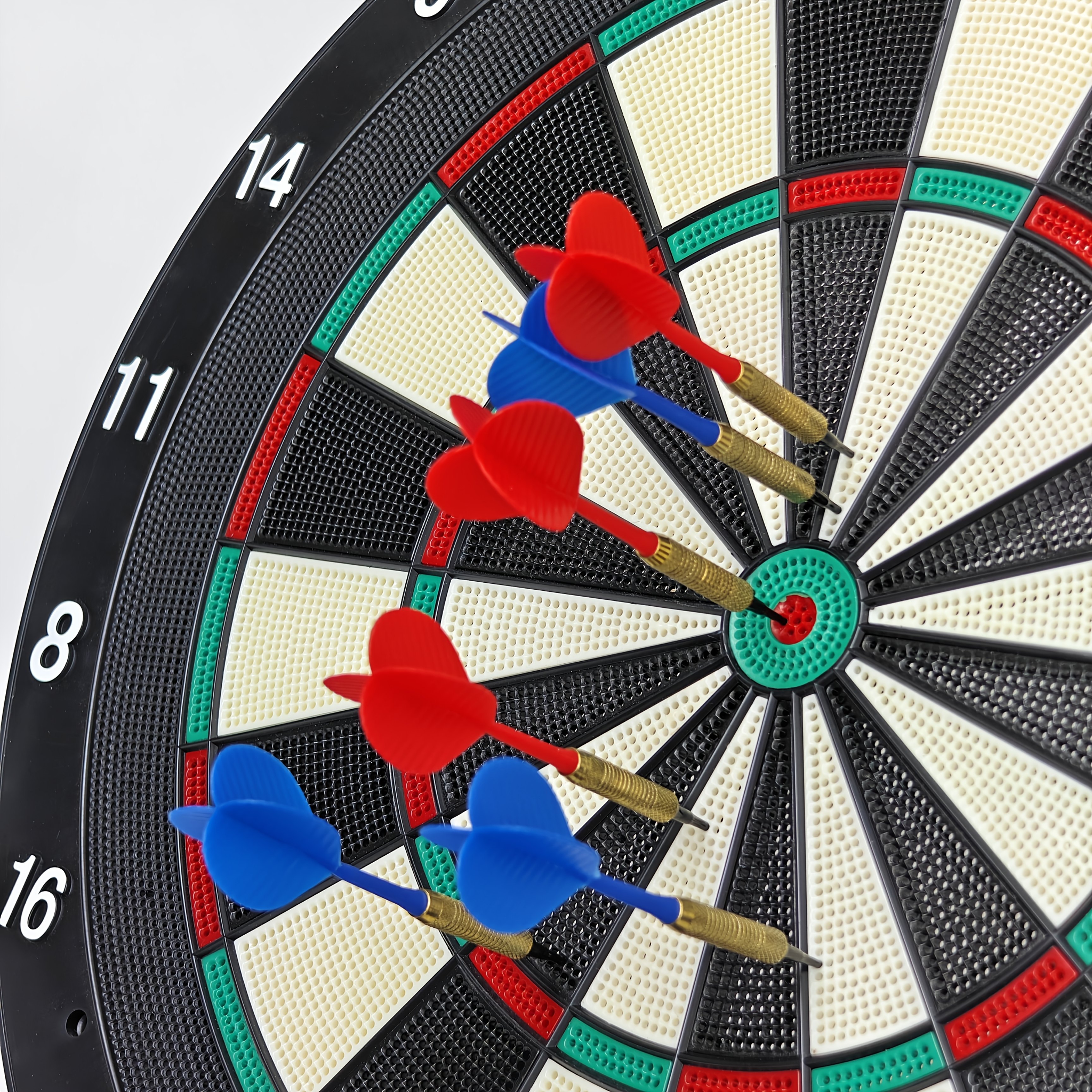 18-Inch Premium Black Safety Dartboard with 6 Exquisite Dart Set and 20 Soft-Tipped Darts - Ideal for Sports Training, Competitions, and Casual Use, Suitable for Indoor/Outdoor, Without Battery - Image 3