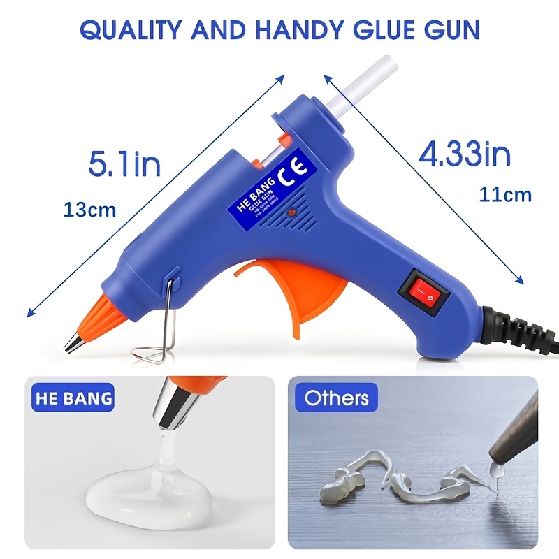 1 Set Crafts Glue Gun 20W Mini Blue Glue Gun with 30pcs Glue Stick 0.27x3.93 Inches - Image 5