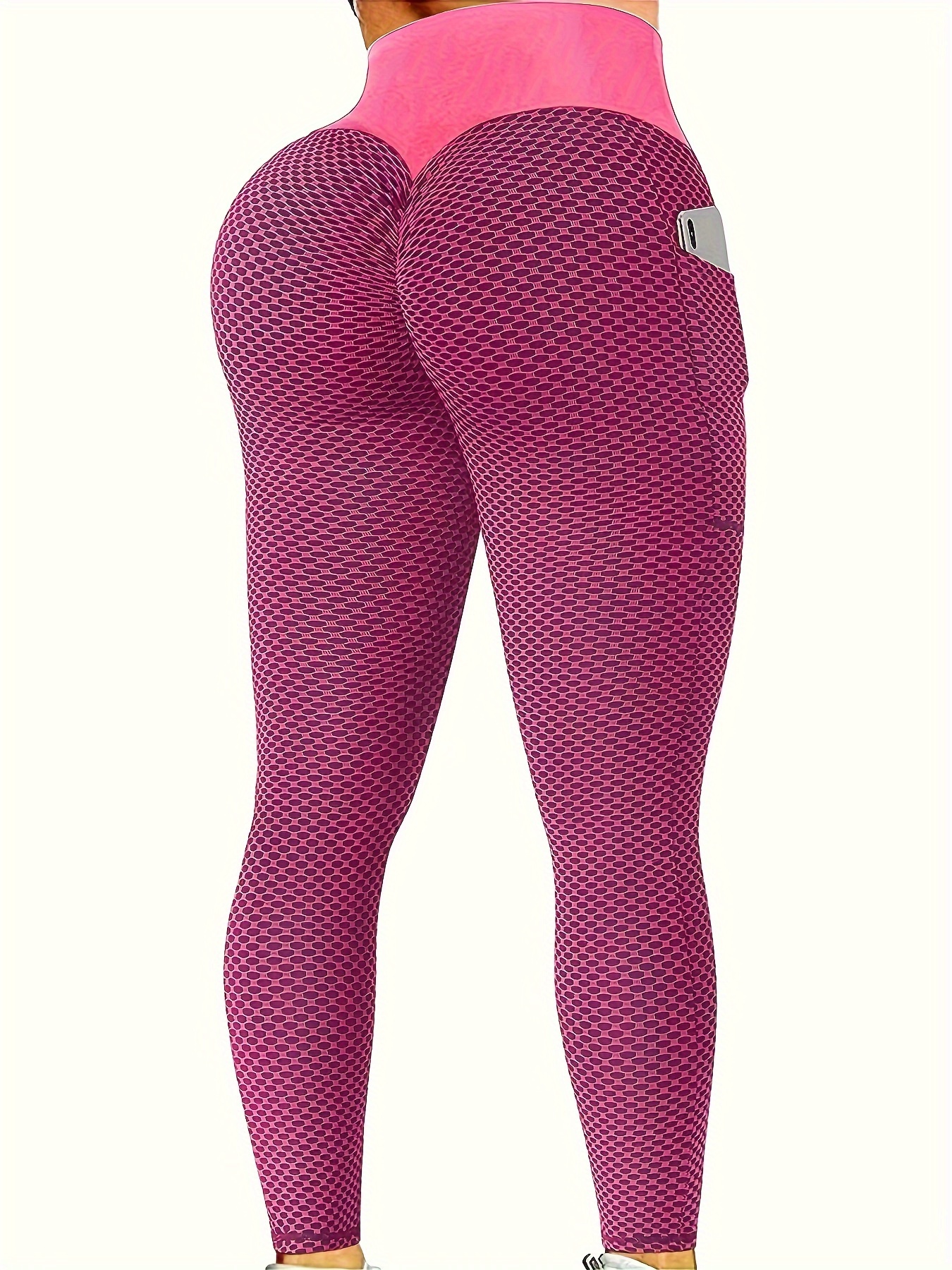 2pcs High Waist Yoga Leggings with Pocket - Seamless, Butt Lifting, And Elastic - Women'S Activewear - Image 4