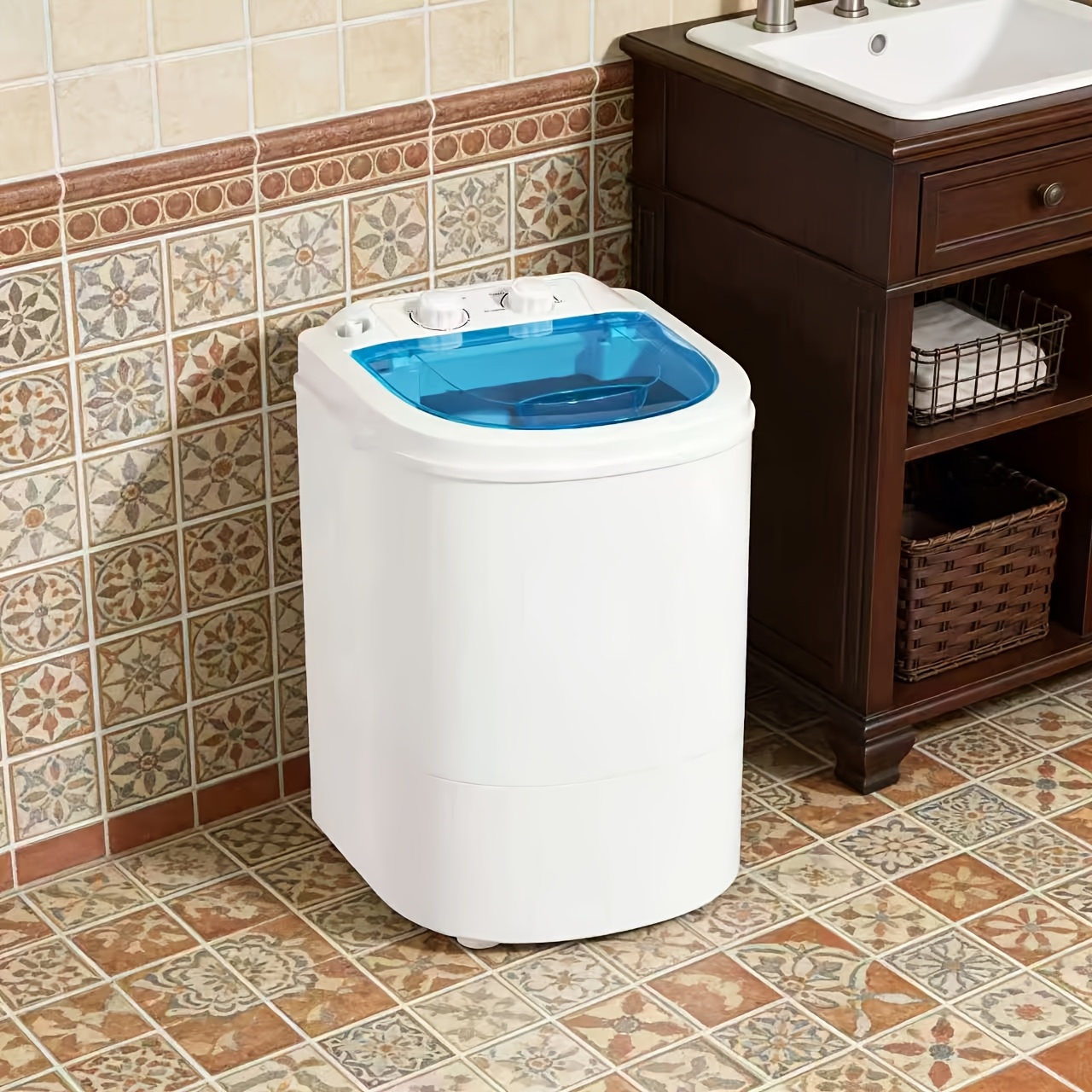 6.6 Lbs Mini Washer Machine And Spin Dryer Combination,, Compact Laundry Solution, Portable Washing Machine, Single Tub Laundry Small Washer for Apartments, Dorms, RV, Traveling - Image 10