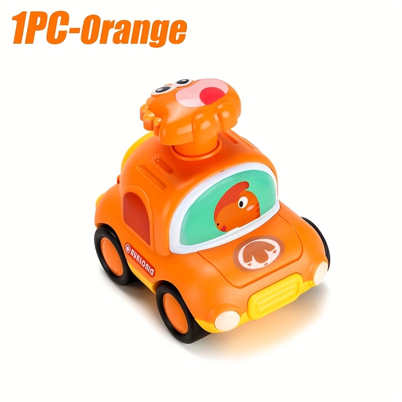 Push & Go Dinosaur Taxi Car - Manual Pull-Back Friction Motorized Toy Vehicle, No Batteries Needed, for Toddlers & Kids Ages 18 Months+, Birthday/Christmas/Easter Gift (Red, Green, Blue, Yellow,) - Develops Motor Skills & Coordination, Toddler Play Cars, Dinosaurthemed Cars, Nonelectric Cars - Image 6