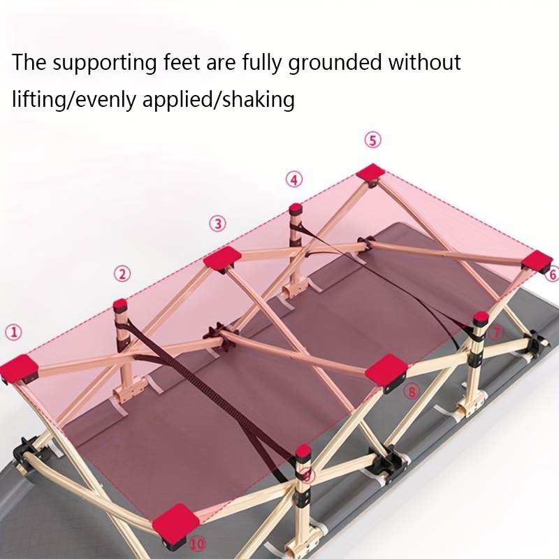 75 Inch Outdoor Folding Bed, Extra-Large And Thickened Camping Bed with Or Without Flip Mattress, Portable Foldable Guest Bed, 450/500/600 Pound Load-Bearing Capacity, Heavy-Duty Camping Cot with Handbag, Suitable for Adults, Outdoor Solely - Image 11