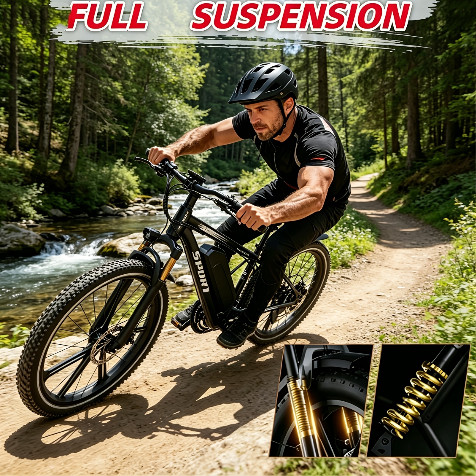 700W Electric Bicycle, Adult 26-inch, 48V 10AH Electric Mountain Bike, 25MPH&35-45mile Range Electric Mountain Bike, Off-road, Professional 7-speed - Image 2