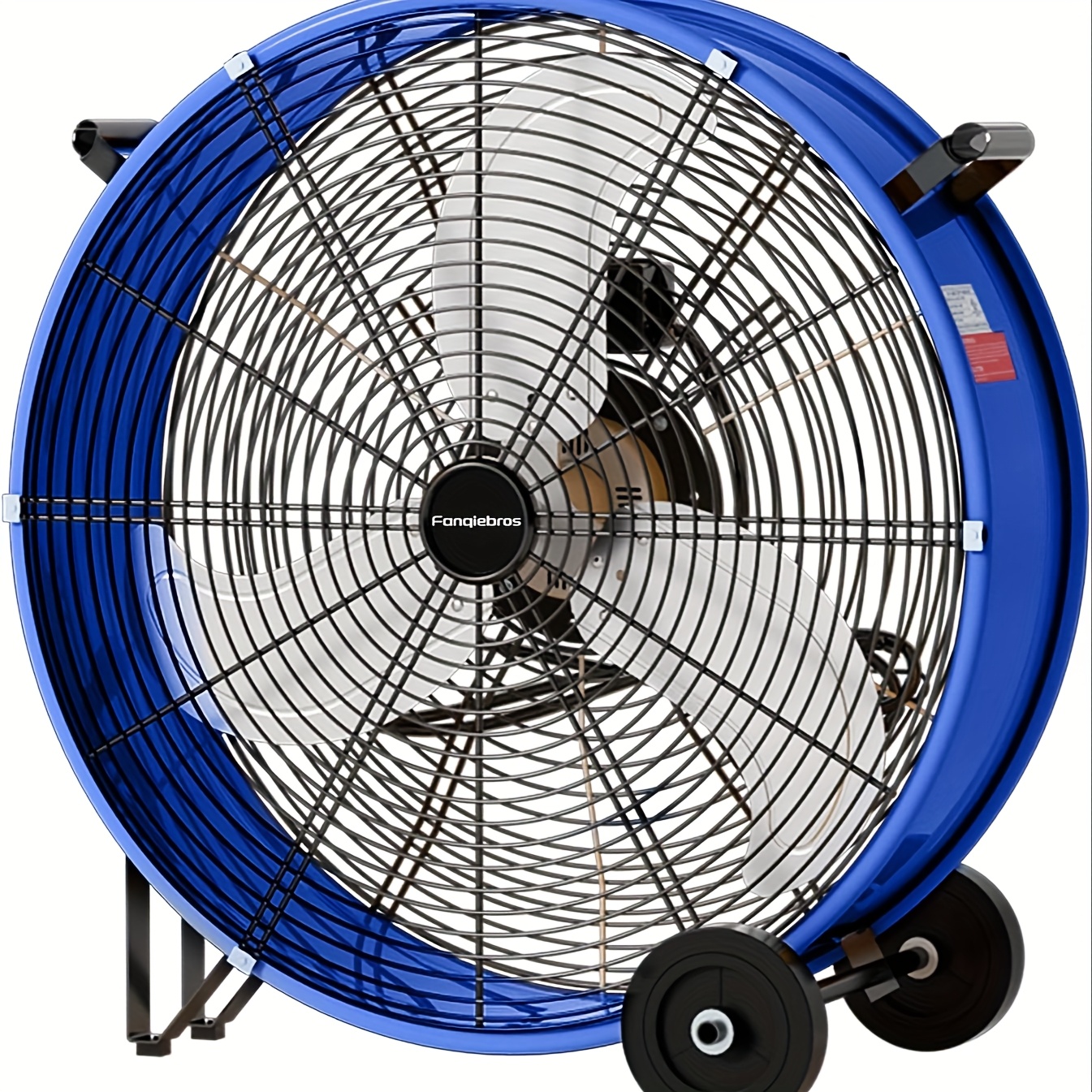 18/30" Floor Fan Regenerative Blower, 14000 CFM High Velocity, 3-Speed, 5in Solid Wheel, Adjustable Tilt Mobile Industrial Floor Fan, Suitable for Construction, Construction Site, Garage, Open Air, Residential, Ideal for Home Improvement - Image 7