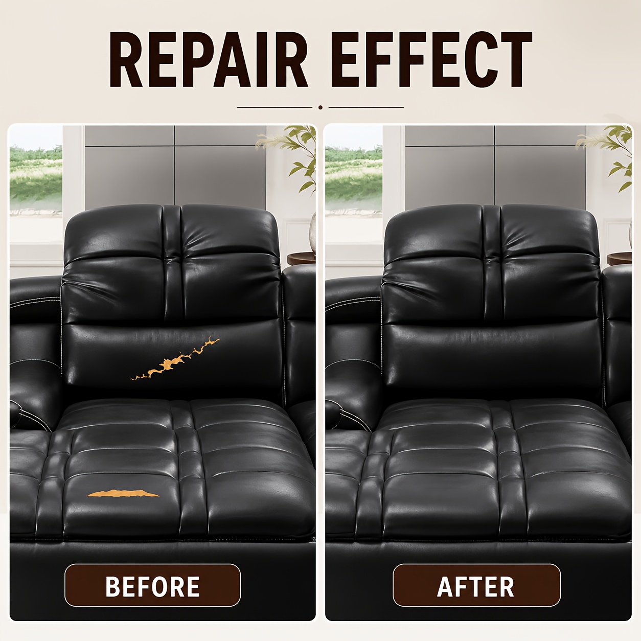 1 Roll Self-Adhesive Leather Repair Patches, Multicolor Leather Sofa Repair, Car Seat Damage Repair Stickers, Thickened Wear-Resistant And Freely Cuttable, Self-Adhesive Backing Suitable for Leather Sofas, Chairs, Headboards - Image 8
