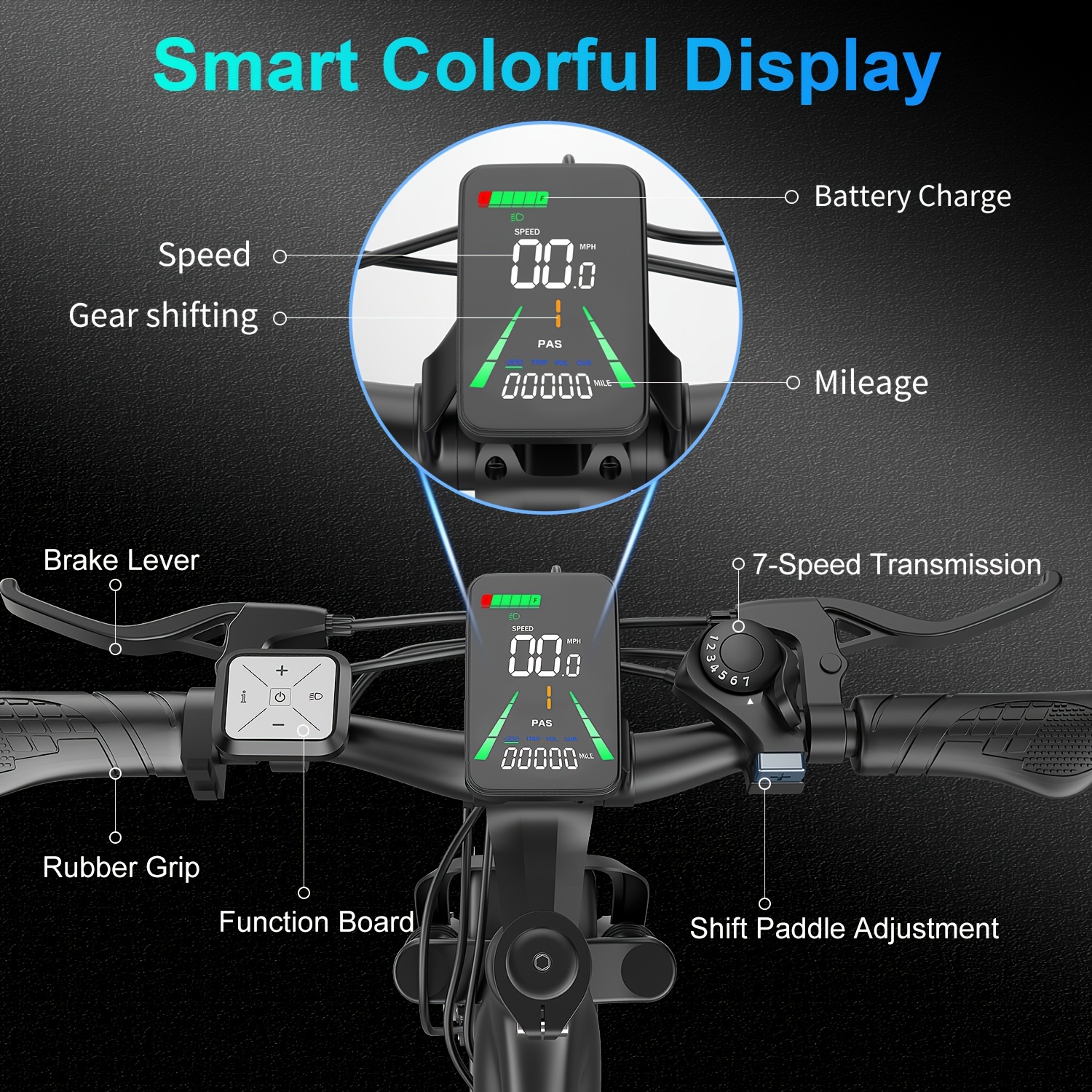 700W Electric Bicycle, Adult 26-inch, 48V 10AH Electric Mountain Bike, 25MPH&35-45mile Range Electric Mountain Bike, Off-road, Professional 7-speed - Image 6