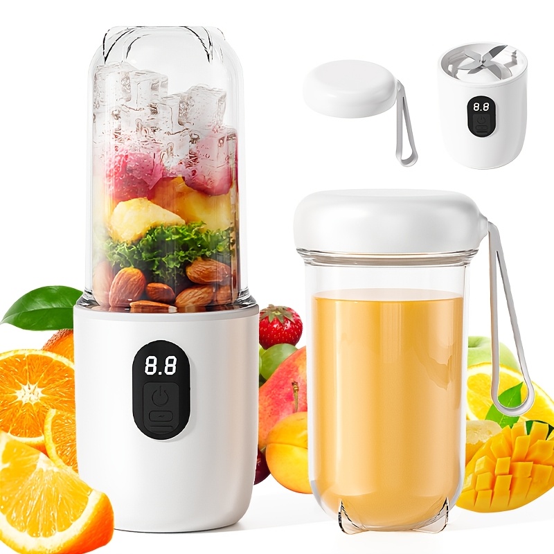 Portable Personal Blender 17 Oz/500 Ml Juicer, 40W Personal-Sized Blender, Perfect for Smoothies, Ice Blending, Juicing, And Food Processing, Suitable for Home, Office, Gym