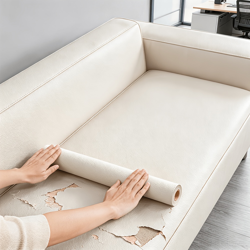 1 Roll Self-Adhesive Leather Repair Patches, Multicolor Leather Sofa Repair, Car Seat Damage Repair Stickers, Thickened Wear-Resistant And Freely Cuttable, Self-Adhesive Backing Suitable for Leather Sofas, Chairs, Headboards - Image 7