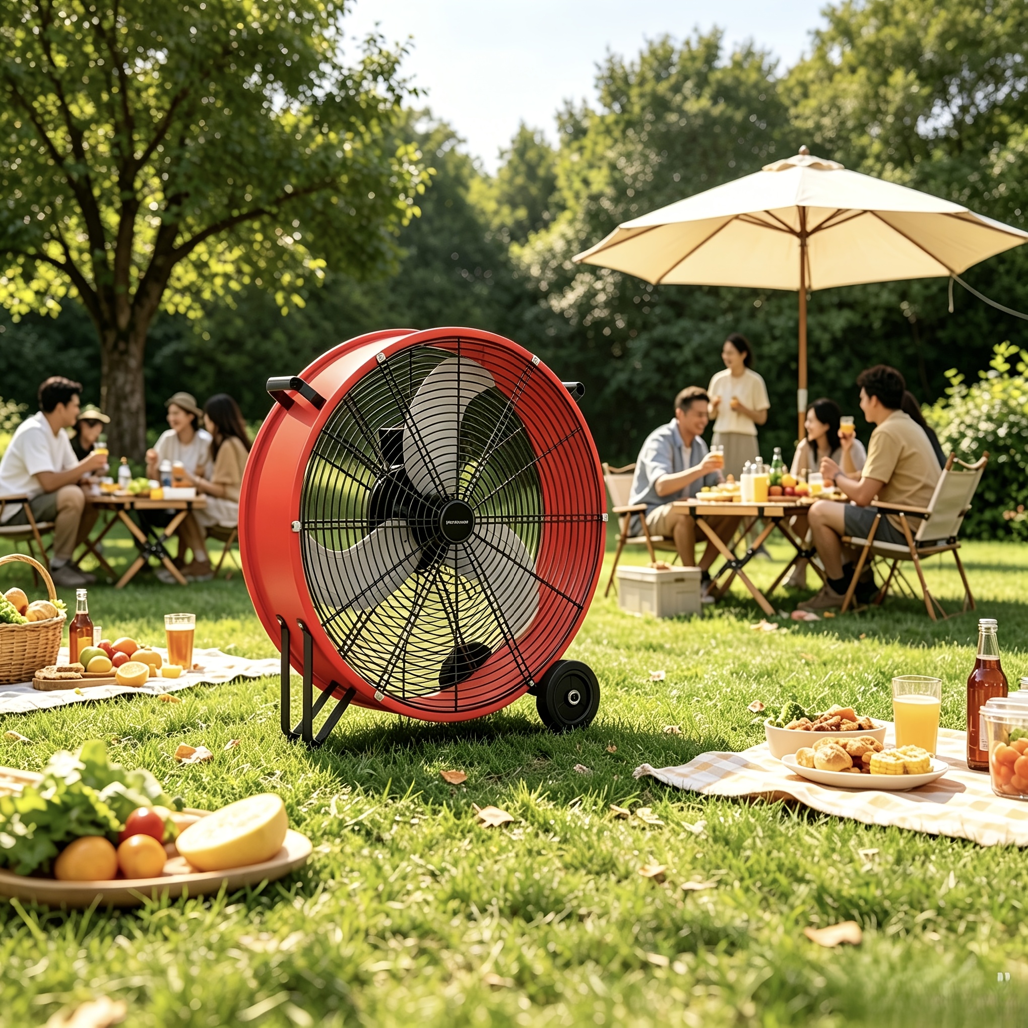 18/30" Floor Fan Regenerative Blower, 14000 CFM High Velocity, 3-Speed, 5in Solid Wheel, Adjustable Tilt Mobile Industrial Floor Fan, Suitable for Construction, Construction Site, Garage, Open Air, Residential, Ideal for Home Improvement - Image 16