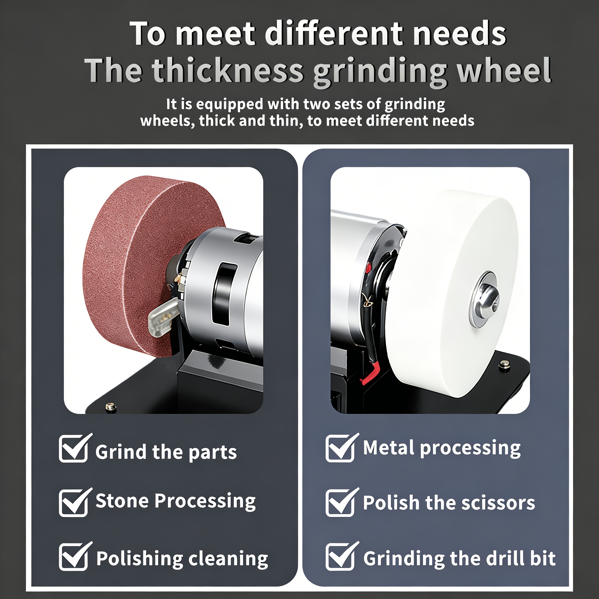 Mini Electric Drum Sander with Variable Speed-Compact Knife Sharpener And Polisher for Knife Making, Woodworking And Metalworking, And Crafts - Image 10