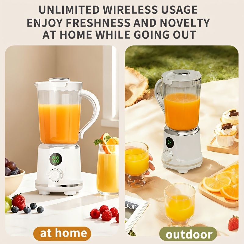 Portable Blender And Mixer, Fruit Juicer, Rechargeable Style, Wireless Design And Easy to Clean, White/Black Available, Ideal Gift for Valentine'S Day/Mother'S Day/Christmas - Image 5
