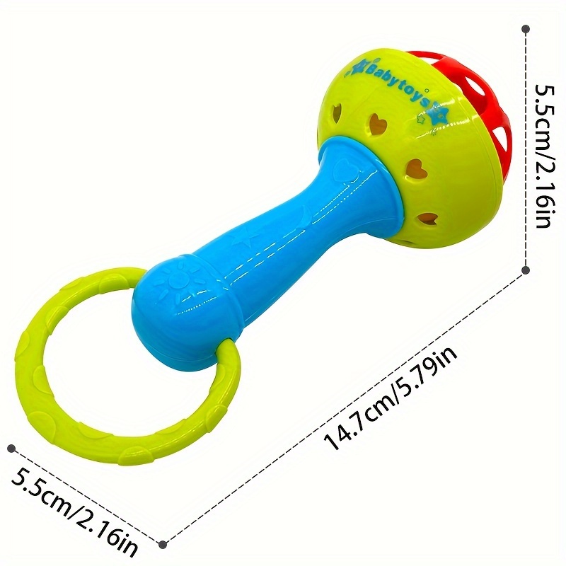 Baby-Grade Vibrating Hand Bell Toy for Sensory & Hearing Development - Grip Training, Soothing Tactile Stimulation with Colorful ABS Resin, Ideal Birthday Gift for Infants & Toddlers 0-3 Years (Green/Yellow), Infant Grip Training | Playful Design | Safe for Babies - Image 6