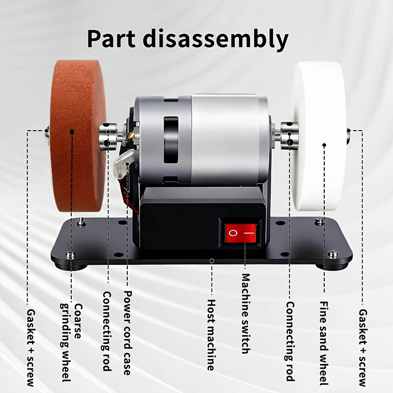 Mini Electric Drum Sander with Variable Speed-Compact Knife Sharpener And Polisher for Knife Making, Woodworking And Metalworking, And Crafts - Image 8