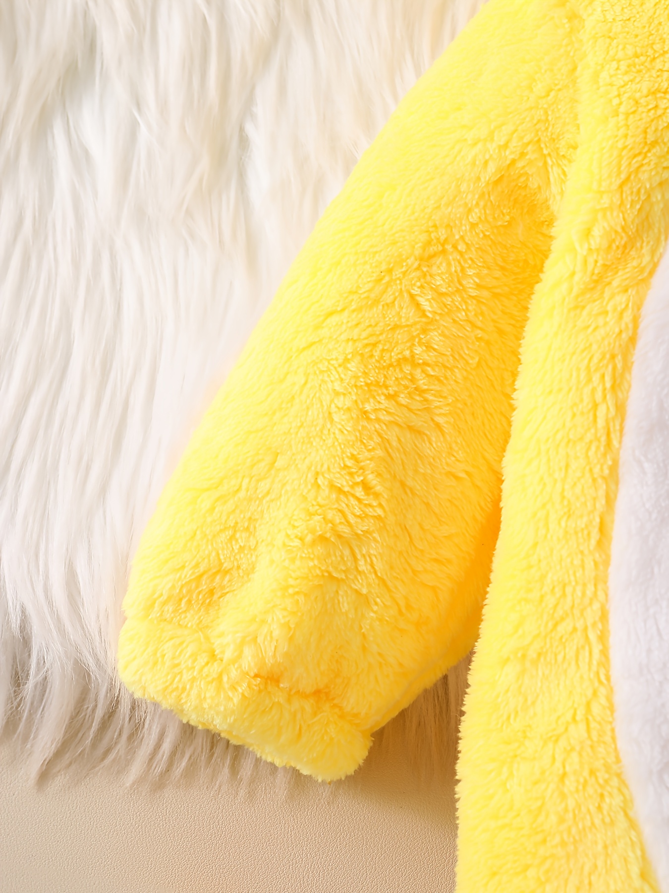 Tolo Rabbit Yellow Chick Jumpsuit - Soft Warm Winter Outfit with Chickens Feet & Beak, Easy On/Off Onesie, Machine Washable Photoshoots & Casual Attire, Perfect for, Outfit for Rabbit, Bunny, Bunny Outfits, Perfect for Outdoor - Image 6