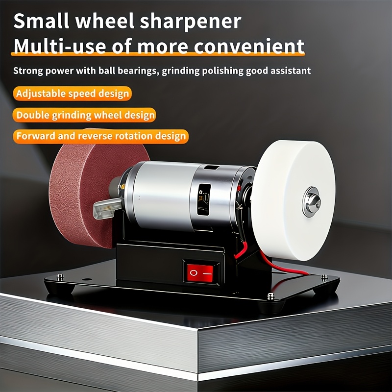 Mini Electric Drum Sander with Variable Speed-Compact Knife Sharpener And Polisher for Knife Making, Woodworking And Metalworking, And Crafts - Image 7