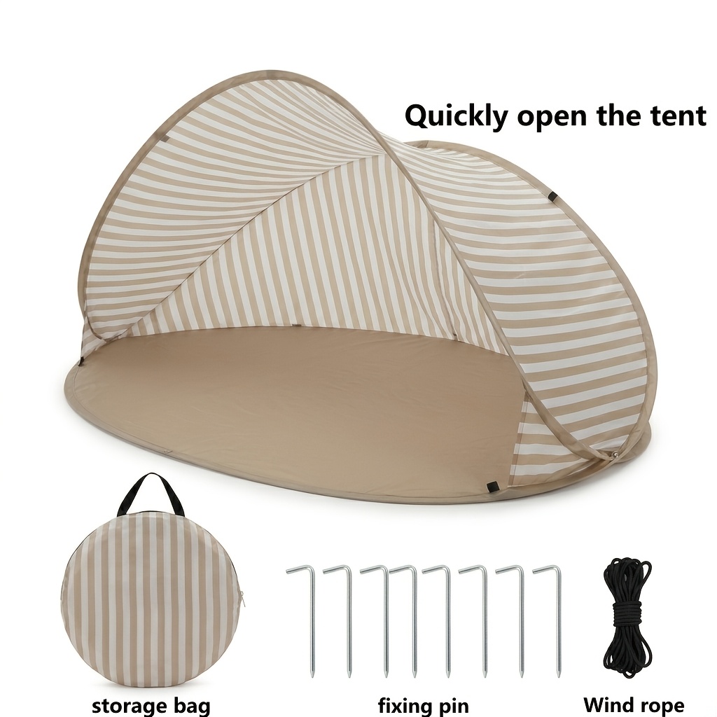 2-Second Quick-Open 2-Person Beach Tent! No Need to Set Up a Beach Tent, Portable Quick-Open Sunshade, Easy-To-Use Outdoor Canopy Suitable for Beach, Picnics, Parks, Camping, And Family Leisure - Image 5