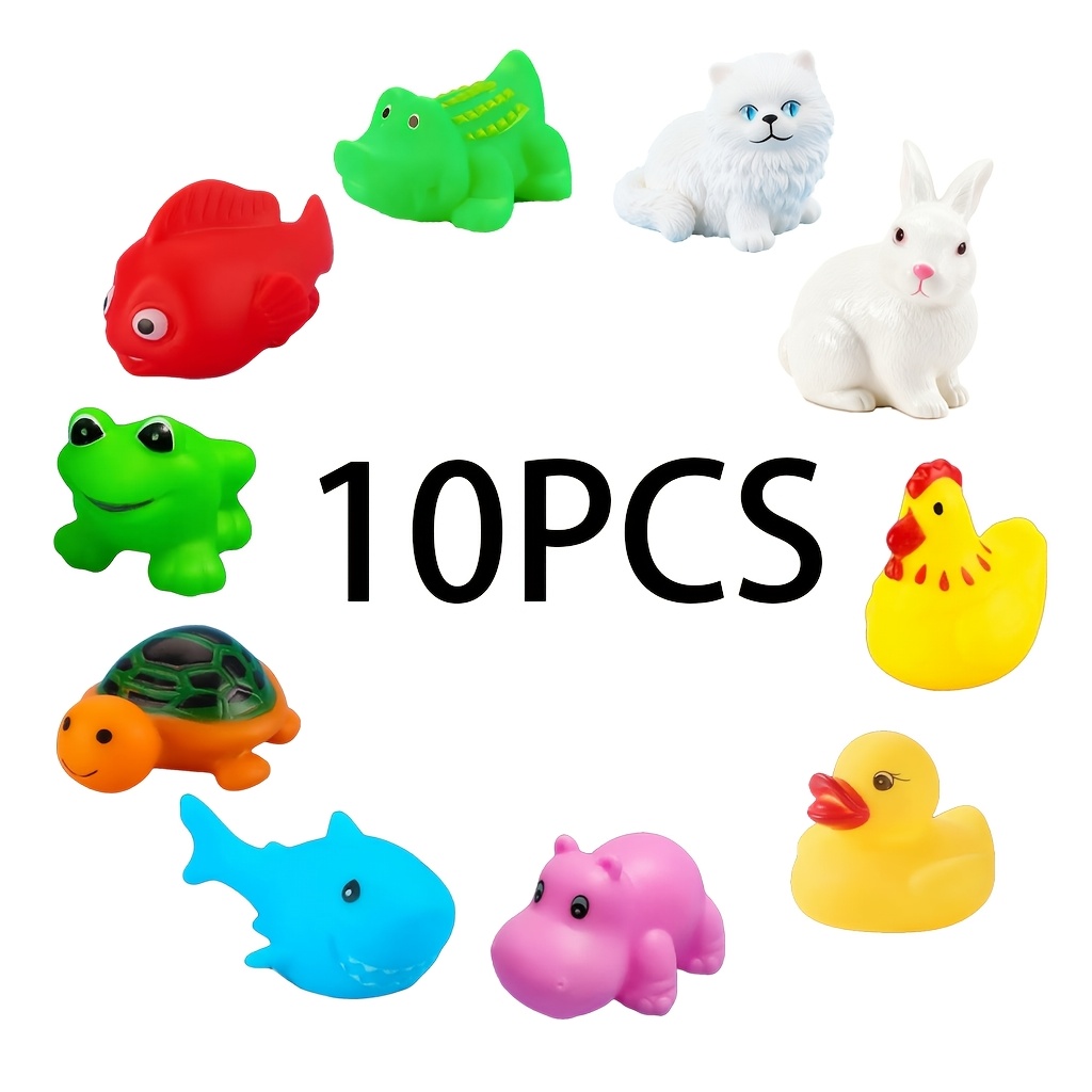 10pcs Cute Rubber Duck Toys | Colorful, Durable, Floating and Interactive Baby Bath Toys, Ideal for Baby Shower Gifts - Image 6
