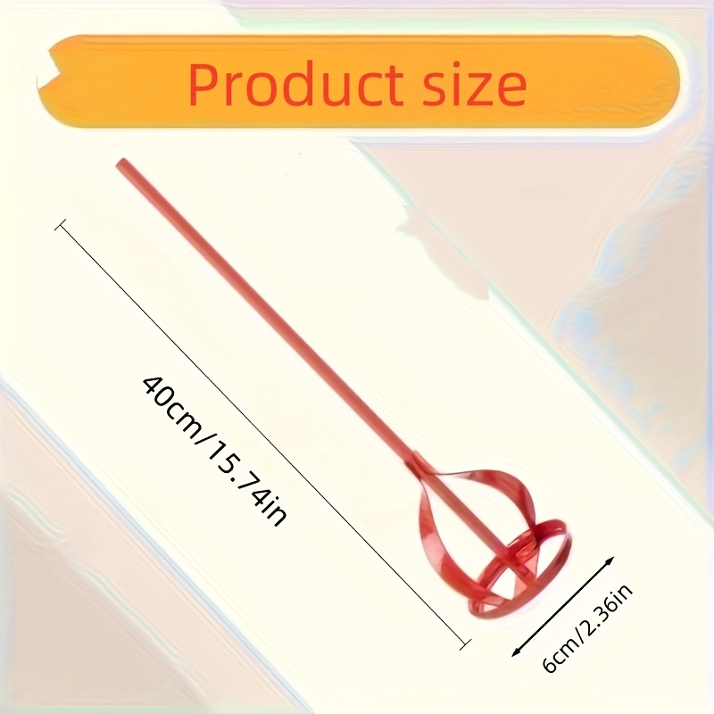 1pc Heavy-duty Mixer Accessory- Manual Mixing Tool with Extended Mixing Rod, Battery Free, Suitable for Mixing Paint, Filling Joints, Epoxy Resin, Adhesives- Compatible with Electric Drills and Manual Use, Sturdy Metal Structure - Image 5