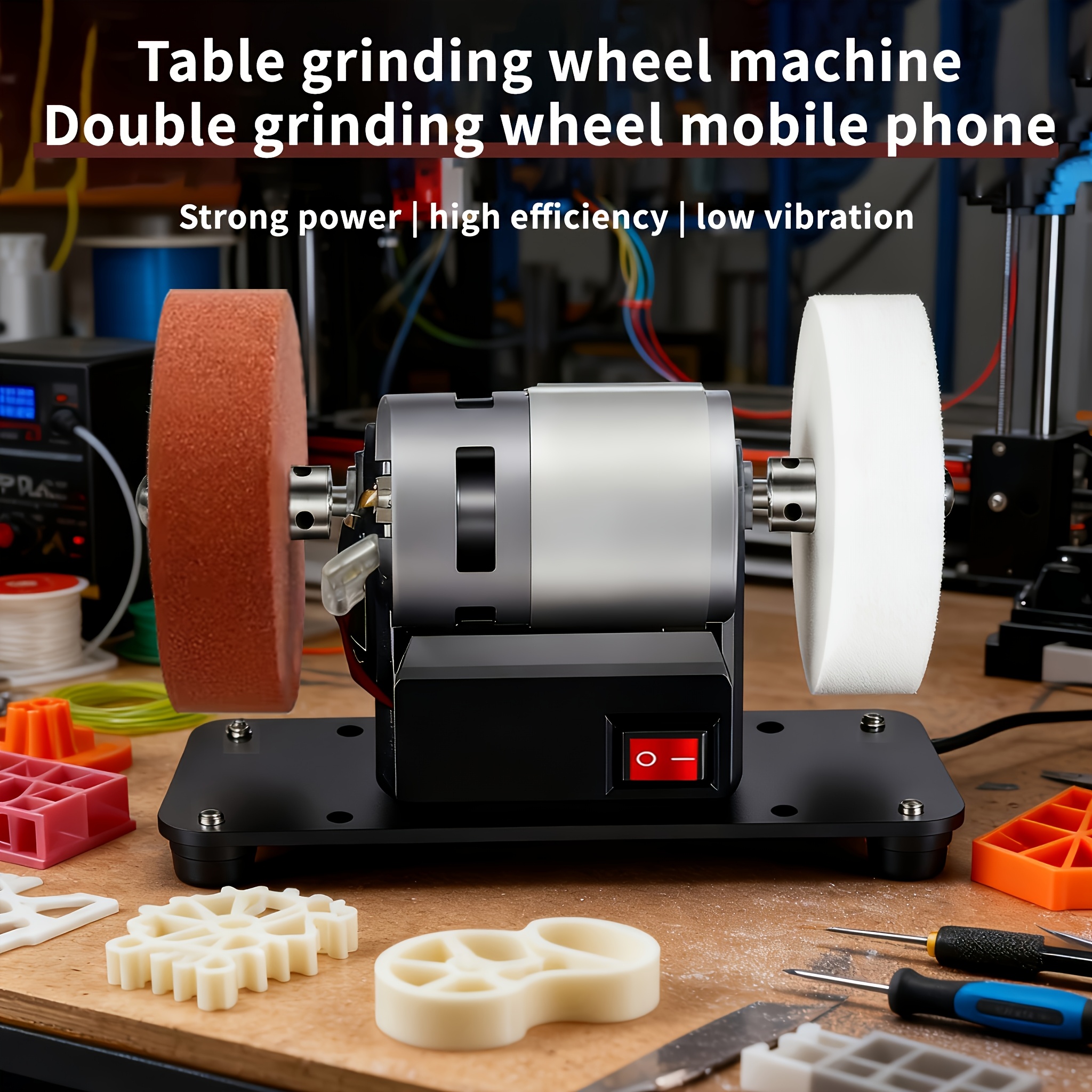 Mini Electric Drum Sander with Variable Speed-Compact Knife Sharpener And Polisher for Knife Making, Woodworking And Metalworking, And Crafts - Image 5