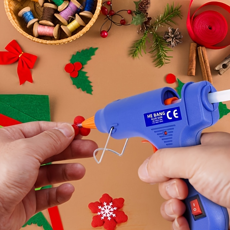 1 Set Crafts Glue Gun 20W Mini Blue Glue Gun with 30pcs Glue Stick 0.27x3.93 Inches - Image 2