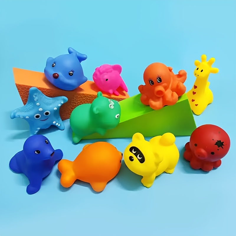 10pcs Cute Rubber Duck Toys | Colorful, Durable, Floating and Interactive Baby Bath Toys, Ideal for Baby Shower Gifts - Image 3