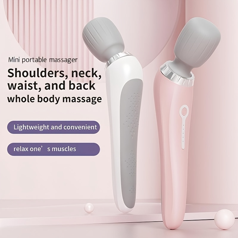 1pc Portable Electric Massager, Handheld Massage Wand, 5-Speed Adjustment, USB-Rechargeable Relaxation Massager Vibrating Massage for Neck, Back, Legs, And Waist Foot Sole Vibration Relaxation Ideal Gift for Men, Women, Athletes, And Seniors - Image 3