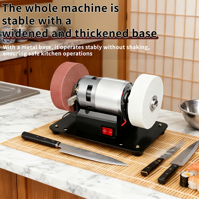Mini Electric Drum Sander with Variable Speed-Compact Knife Sharpener And Polisher for Knife Making, Woodworking And Metalworking, And Crafts - Image 4