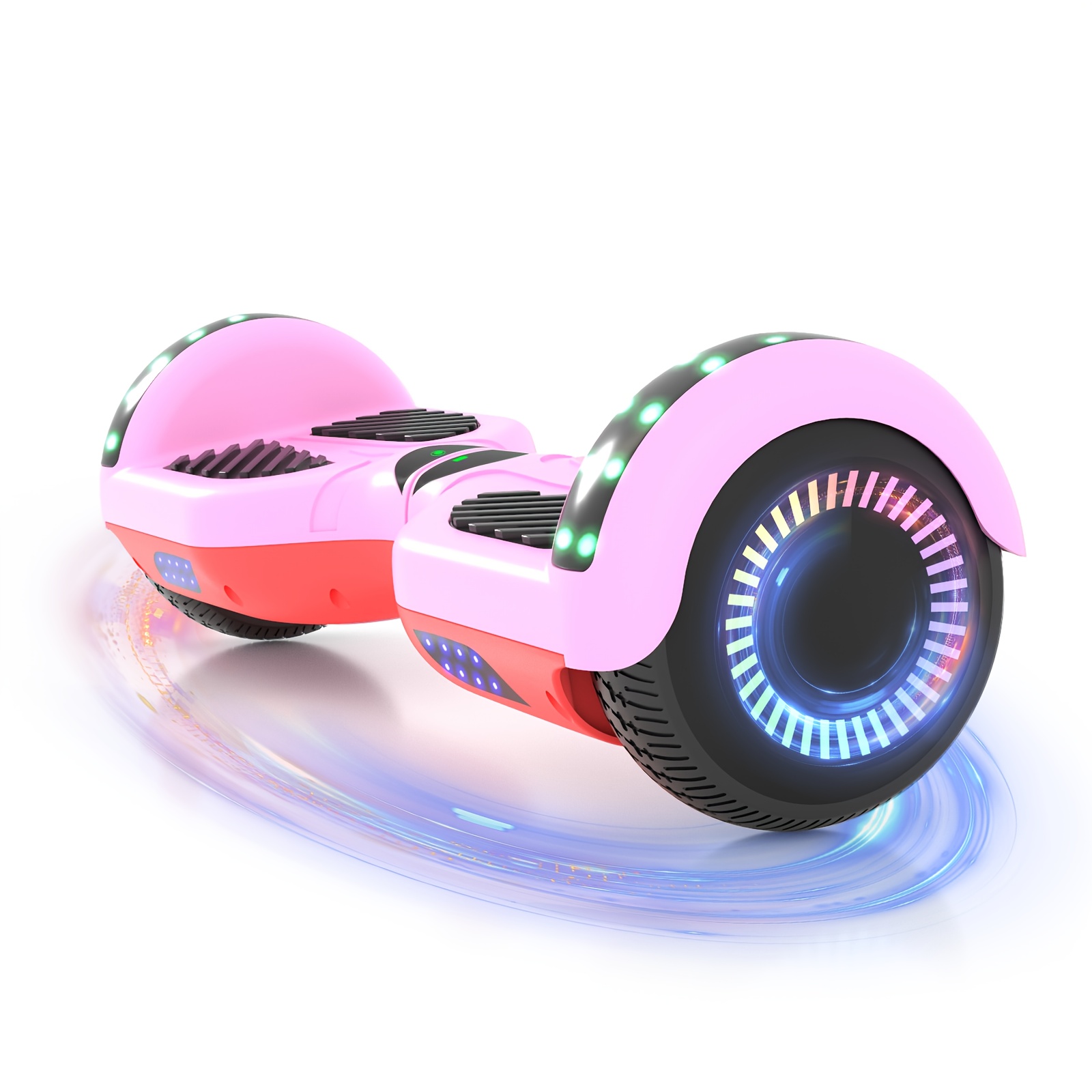 300W 7.5MPH Hoverboard for Kids, 7.5 Mile Range, 3H Charge, 6.5" Wheels, Bluetooth & Corlorful LED Lights, Ideal Gifts for Kids Boys & Girls, Available In Multiple Colors for Children, with Illuminated Wheels, Suitable for Outdoor, Practice Balance - Image 6