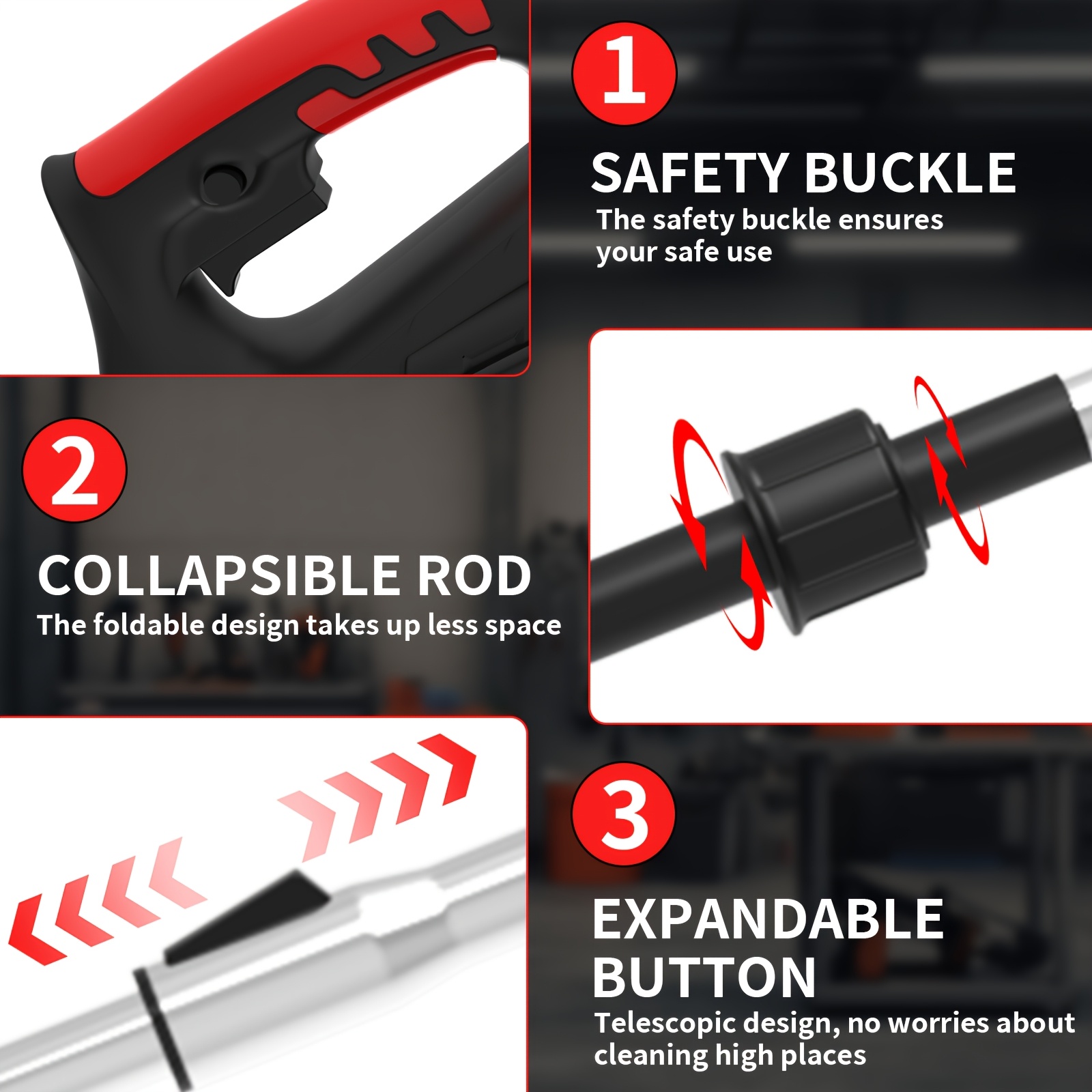 6-Inch Cordless Electric Pole Saw for Tree Trimming, 3-In-1 Telescopic Folding Pruning Saw And Leaf Blower, with 2 Batteries And Mini Handheld Chainsaw. for Tree Pruning, Gardening, Landscaping. Ergonomic Compact Outdoor Tool for Professionals - Image 12