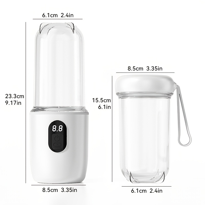 Portable Personal Blender 17 Oz/500 Ml Juicer, 40W Personal-Sized Blender, Perfect for Smoothies, Ice Blending, Juicing, And Food Processing, Suitable for Home, Office, Gym - Image 2