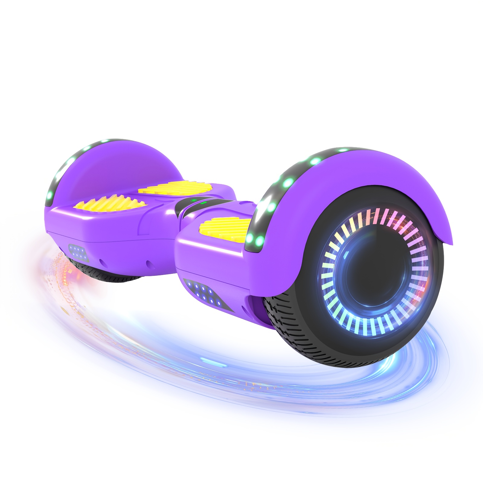 300W 7.5MPH Hoverboard for Kids, 7.5 Mile Range, 3H Charge, 6.5" Wheels, Bluetooth & Corlorful LED Lights, Ideal Gifts for Kids Boys & Girls, Available In Multiple Colors for Children, with Illuminated Wheels, Suitable for Outdoor, Practice Balance - Image 11