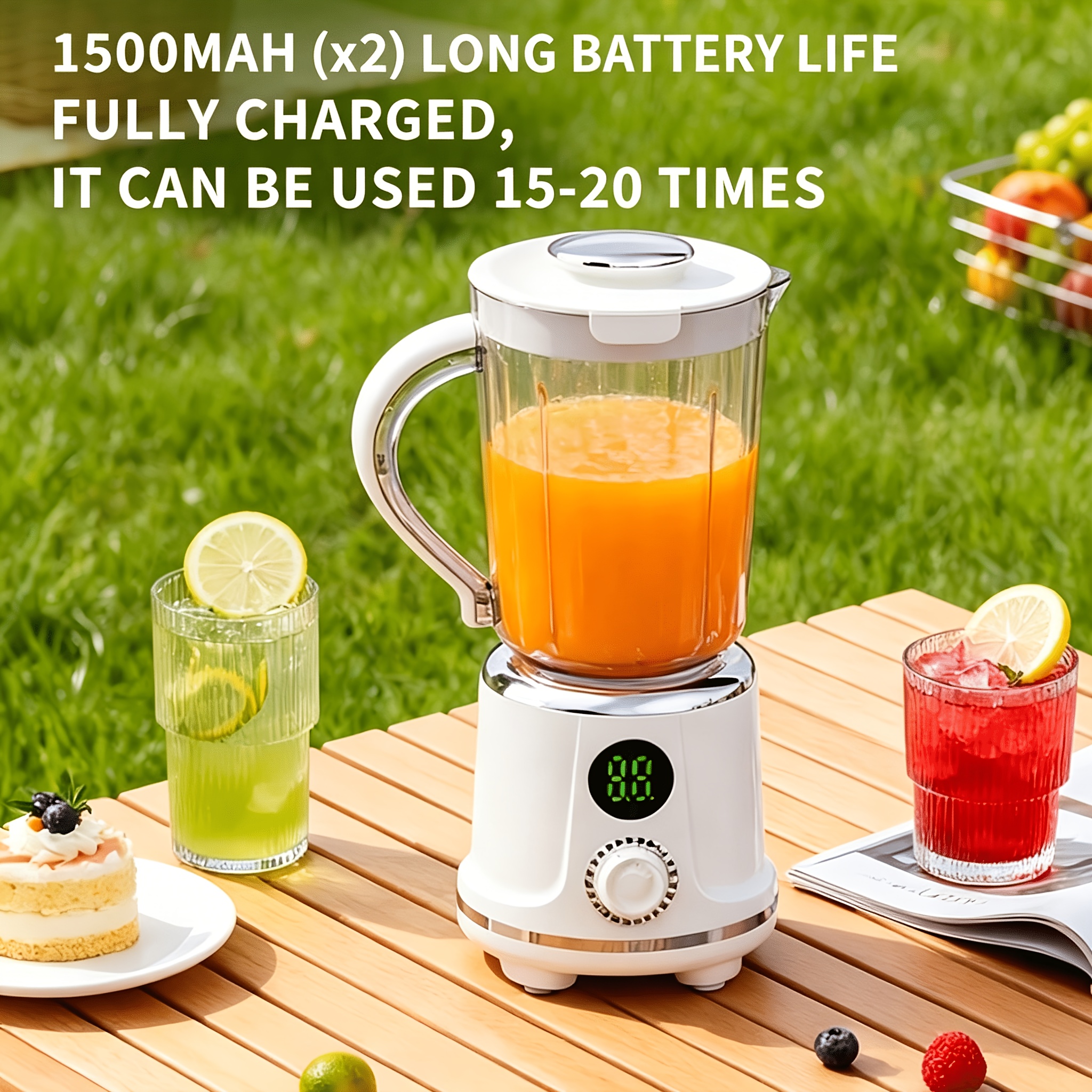 Portable Blender And Mixer, Fruit Juicer, Rechargeable Style, Wireless Design And Easy to Clean, White/Black Available, Ideal Gift for Valentine'S Day/Mother'S Day/Christmas - Image 7
