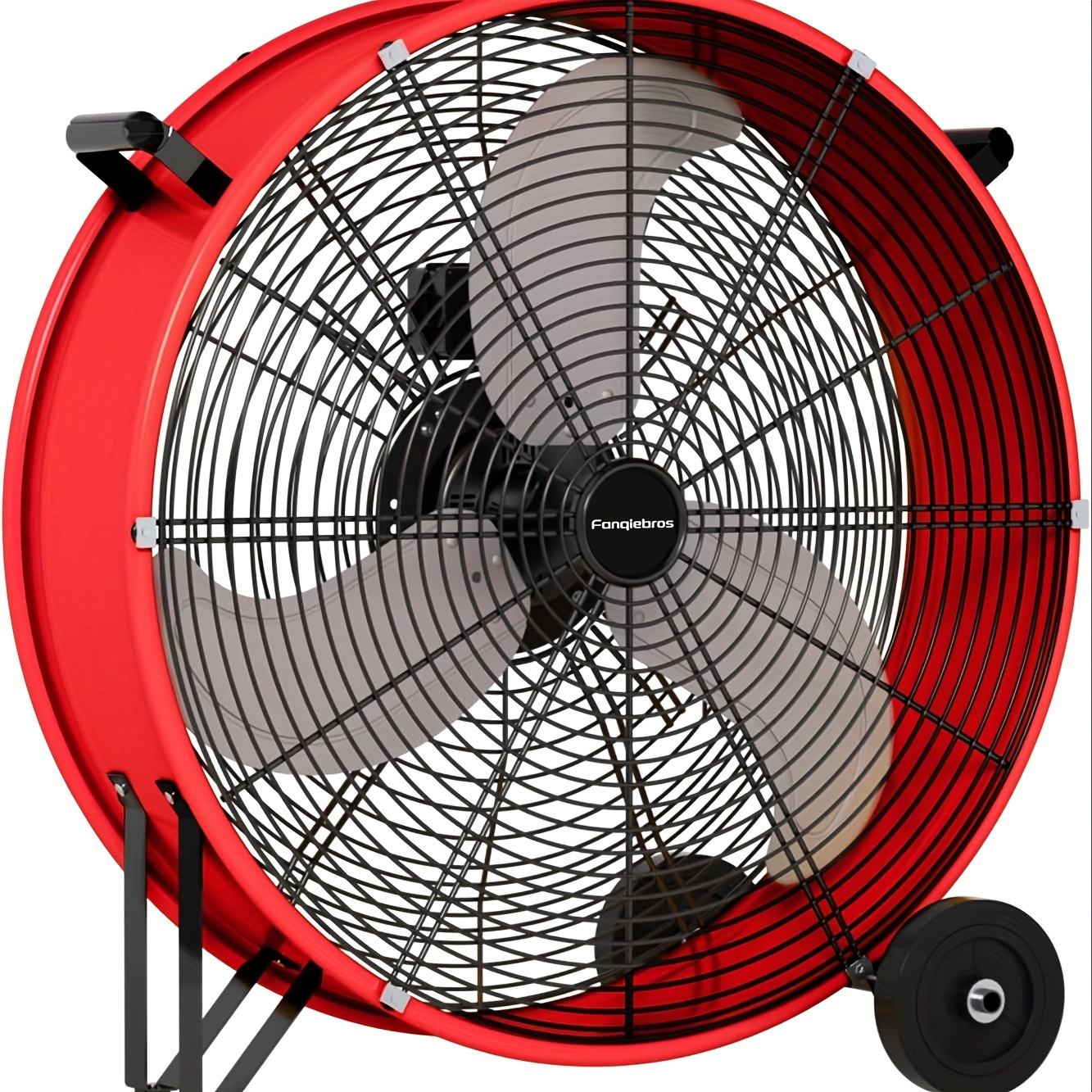 18/30" Floor Fan Regenerative Blower, 14000 CFM High Velocity, 3-Speed, 5in Solid Wheel, Adjustable Tilt Mobile Industrial Floor Fan, Suitable for Construction, Construction Site, Garage, Open Air, Residential, Ideal for Home Improvement - Image 5