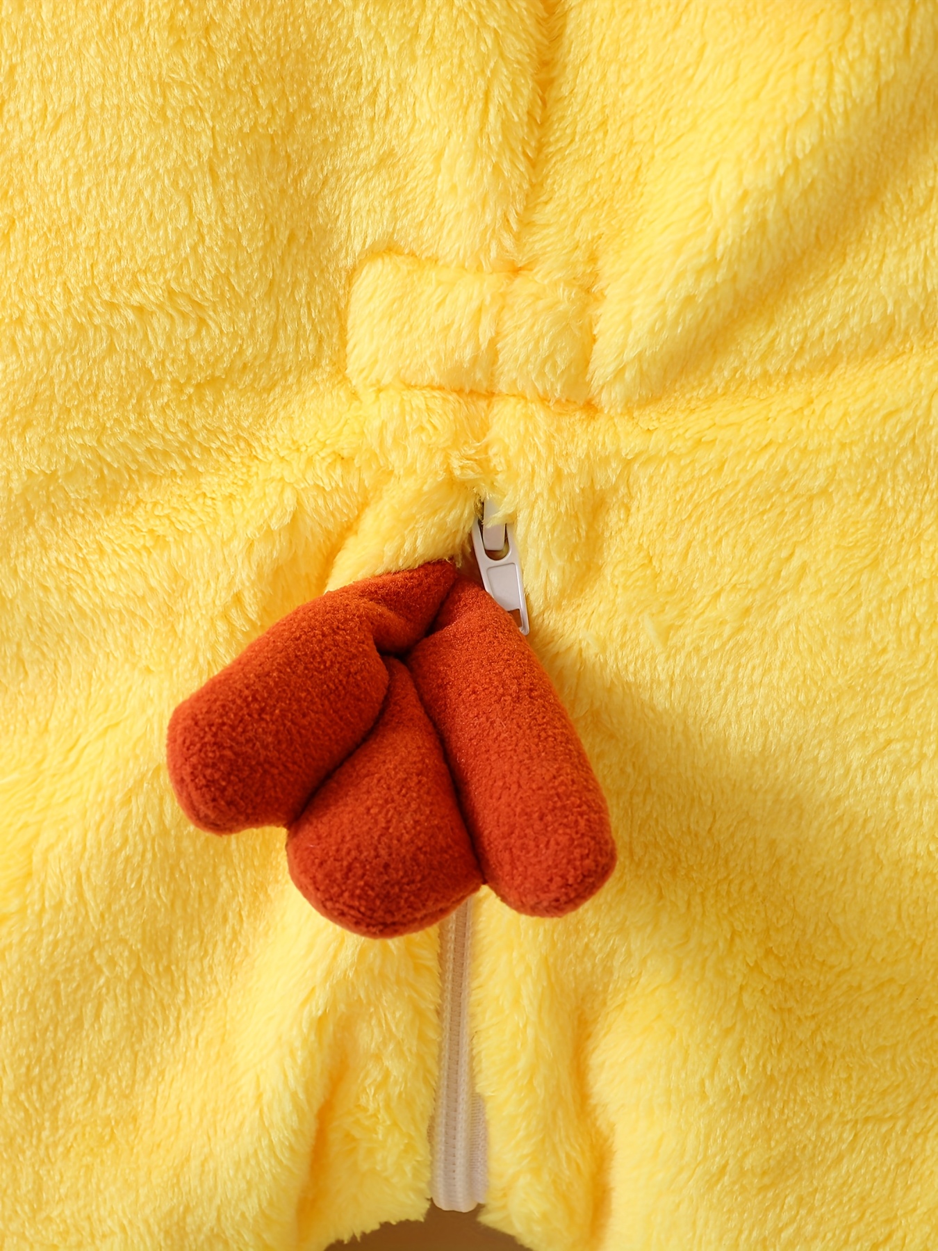 Tolo Rabbit Yellow Chick Jumpsuit - Soft Warm Winter Outfit with Chickens Feet & Beak, Easy On/Off Onesie, Machine Washable Photoshoots & Casual Attire, Perfect for, Outfit for Rabbit, Bunny, Bunny Outfits, Perfect for Outdoor - Image 5