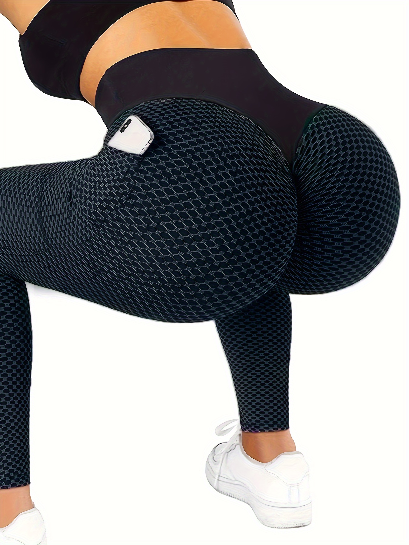 2pcs High Waist Yoga Leggings with Pocket - Seamless, Butt Lifting, And Elastic - Women'S Activewear - Image 7
