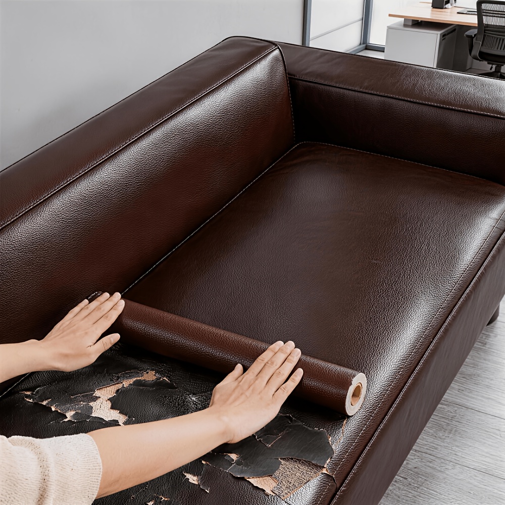 1 Roll Self-Adhesive Leather Repair Patches, Multicolor Leather Sofa Repair, Car Seat Damage Repair Stickers, Thickened Wear-Resistant And Freely Cuttable, Self-Adhesive Backing Suitable for Leather Sofas, Chairs, Headboards - Image 9