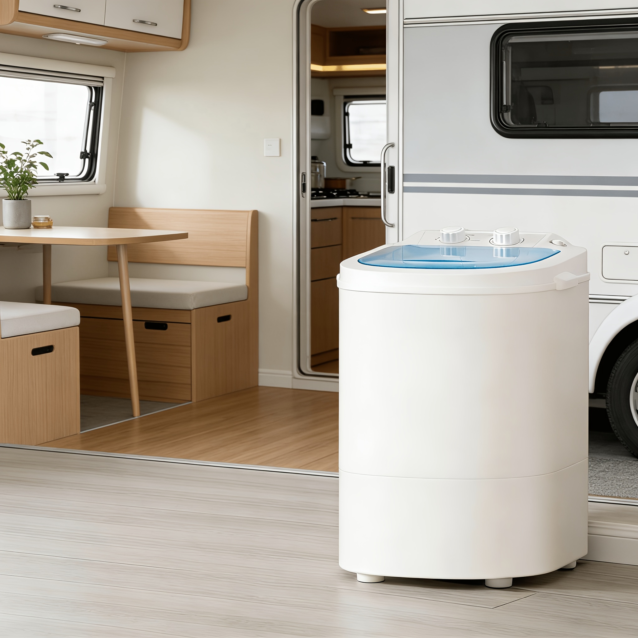 6.6 Lbs Mini Washer Machine And Spin Dryer Combination,, Compact Laundry Solution, Portable Washing Machine, Single Tub Laundry Small Washer for Apartments, Dorms, RV, Traveling - Image 2